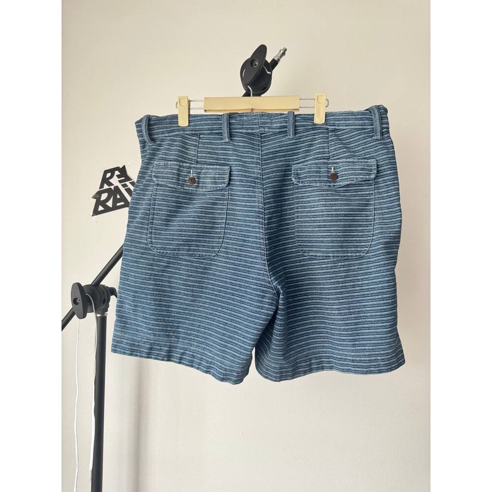 NWT RRL Ralph Lauren Indigo Striped Shorts - Picture 2 of 5